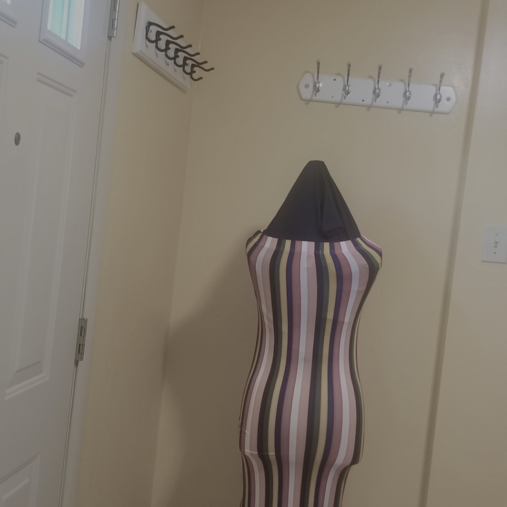 A strapless dress